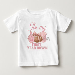ERSTES Jahr vorbei, Fußball-Geburtstag, EINS Baby T-shirt