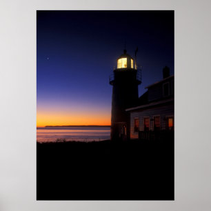 Erstes Licht auf Quoddy Head Lighthouse Poster