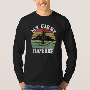 Erstes Mal Fliegen Mein Erster Flug Jungen Mädche T-Shirt