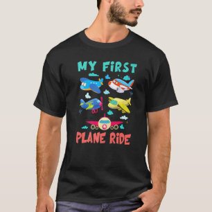 Erstes Mal Fliegen Mein Erster Flug Jungen Mädche T-Shirt