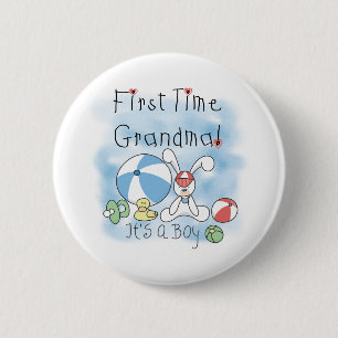Erstes Mal-Großmutter-Baby Button