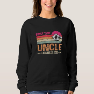 Erstes Mal Onkel wieder 2022 Vintager Sonnenvater Sweatshirt