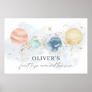 Erstes Mal um die Sonne Banner Hintergrund Poster