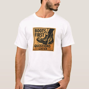 Erstes mutiges Western-Design für Stiefel T-Shirt