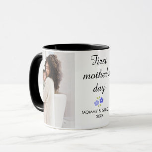 Erstes Muttertags-Blumen-Mom- und Kind-Design Tasse