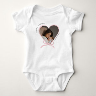 Erstes Muttertags-Custom-Foto-Liebesform Baby Strampler
