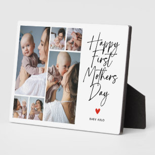 Erstes Muttertags-Fotocollage-Geschenk mit Skript Fotoplatte