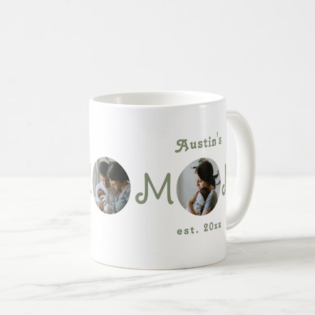 Erstes Muttertags-Mutter-Established-Foto Kaffeetasse (VorderseiteRechts)