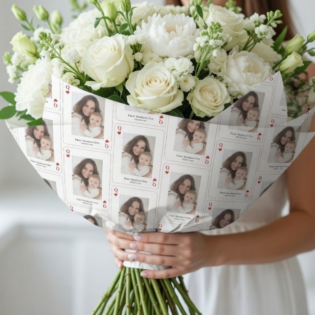 Erstes Muttertags-Personal-Foto  Geschenkpapier (Von Creator hochgeladen)