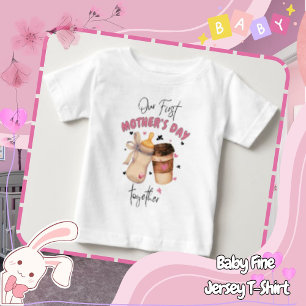 Erstes Muttertags-Shirt 2026/Rosa passendes Outfit Baby T-shirt