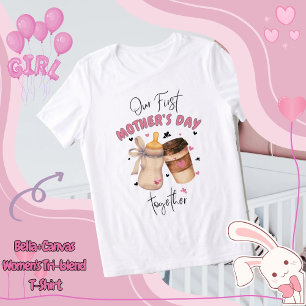 Erstes Muttertags-Shirt 2026/Rosa passendes Outfit Tri-Blend Shirt