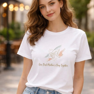 Erstes Muttertags-T-Shirt - Minimalistische Linien Tri-Blend Shirt