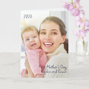 Erstes Muttertagsfoto und Jahr Karte