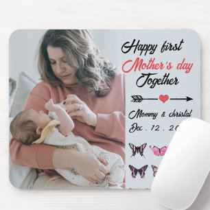 Erstes Muttertagsfoto zusammen personalisiert Mousepad