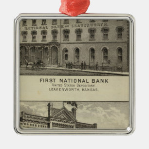 Erstes National Bank Silbernes Ornament