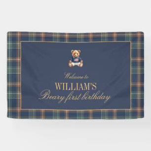 Erstes Navy-Karobär-Bär-Banner zum Geburtstag Banner