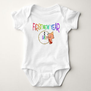 Erstes neues Jahr Baby Strampler