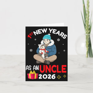 Erstes Neujahr als Onkel 2026 Winterbaby-Feier Karte
