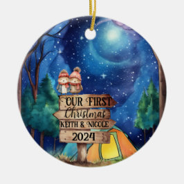 Erstes Niedliches Weihnachtsabenteuer Keramik Ornament