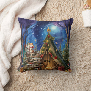 Erstes Niedliches Weihnachtsabenteuer Kissen