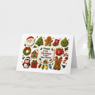 Erstes oder 1. Weihnachten im neuen Zuhause Süße F Karte