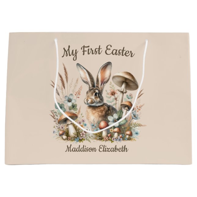 Erstes Osterkaninchen Jack Große Geschenktüte (Vorderseite)