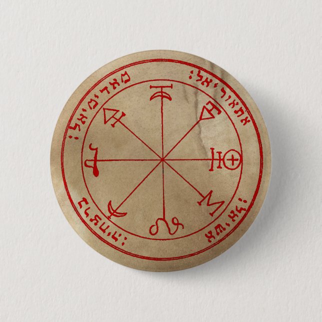 Erstes Pentagramm von Mars Button (Vorderseite)