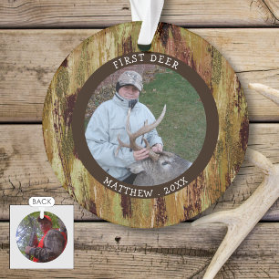 ERSTES REH Jagdfoto Tarnung Personalisiert Ornament