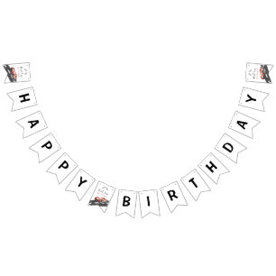 Erstes-Rennen-Autorennen 1. Geburtstag  Wimpelkette
