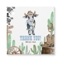 Erstes Rodeo 1. Geburtstag Baby Kuh Danke