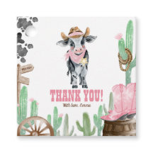 Erstes Rodeo 1. Geburtstag Baby Kuh Danke
