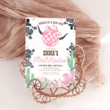 Erstes Rodeo 1. Geburtstag Rosa Boho Wild West Mäd