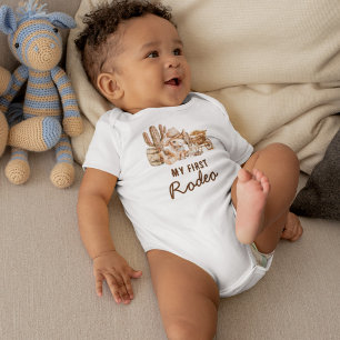 Erstes Rodeo Country Cowboy Geburtstag Baby Strampler