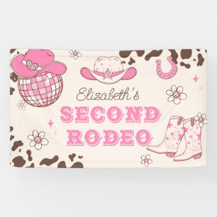 Erstes Rodeo Cowgirl 2. Rodeo Geburtstagsfeier Banner