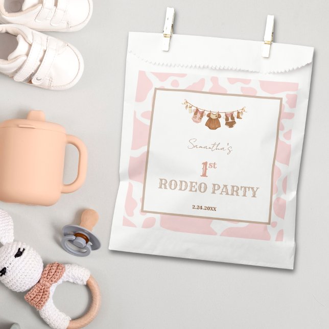Erstes Rodeo Pinke Cowgirl Western Geburtstag Geschenktütchen (Von Creator hochgeladen)