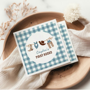 Erstes Rodeo Western Cowboy 1. Geburtstag Serviette