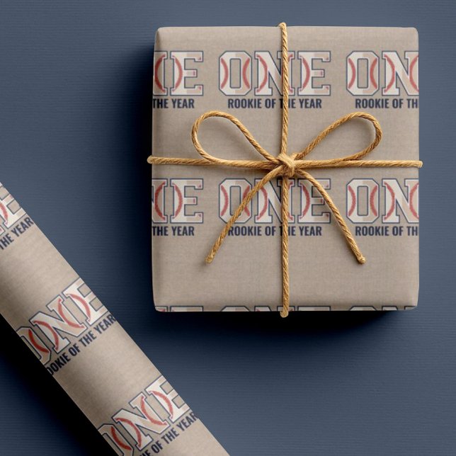Erstes Rookie des Jahres Geburtstag  Geschenkpapier (Von Creator hochgeladen)