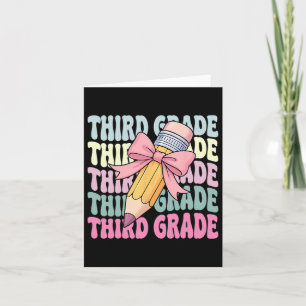 Erstes Schultag-Shirt Dritte Klasse Coquette 3. Karte