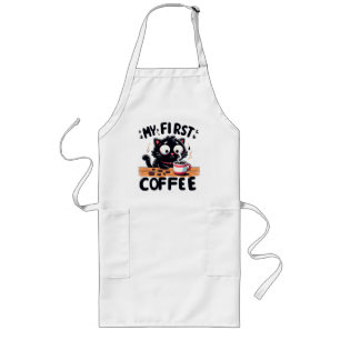 Erstes Schwarzes Kaffee-Abenteuer Lange Schürze
