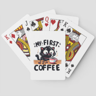 Erstes Schwarzes Kaffee-Abenteuer Spielkarten