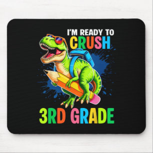 Erstes Shirt Für Jungen der 3. Klasse Dinosaurier  Mousepad