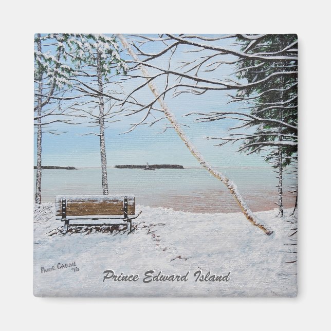 Erstes Snowfall Square Magnet (Vorne)
