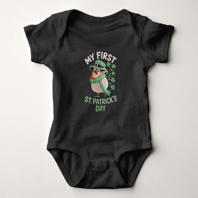 Erstes St. Patricks Day Irisches Baby  Strampler (Vorderseite)