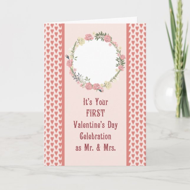 Erstes Valentine als neues Paar, Foto-Karte hinzuf Karte (Vorderseite)