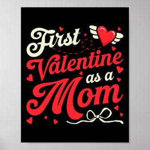 Erstes Valentinstag als Mutter Lustiges Valentinst Poster