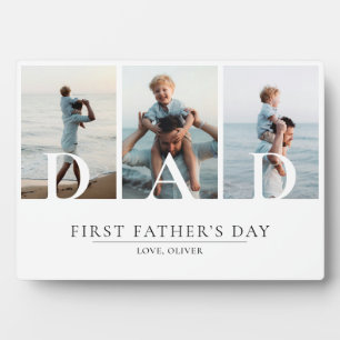 Erstes Vater-Tag 3 Foto-Collage-Plakette Fotoplatte