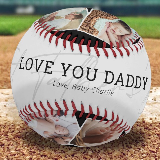Erstes Vaterfest-Daddy-Foto Baseball (Von Creator hochgeladen)