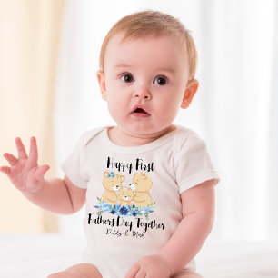 Erstes Vatertags-Baby und Papa passendes Outfit Baby Strampler