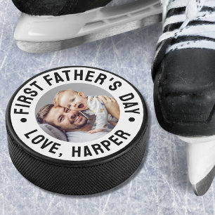 Erstes Vatertagsfoto Eishockey Puck
