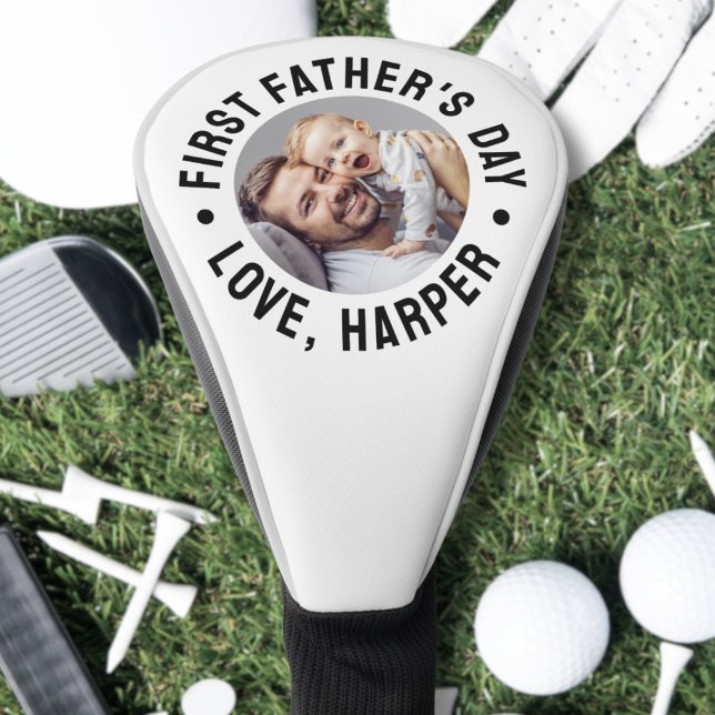 Erstes Vatertagsfoto Golf Headcover (First Father's Day Photo Golf Head Cover)